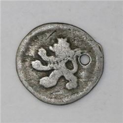 Bogota, Colombia, 1/4 real, Charles III, anepigraphic type with pillar-type castle and bust-type lio