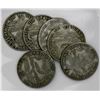 Image 1 : Lot of six Bogota, Colombia, 8 reales: 1839RS, 1840RS (2), 1843RS (2), 1845RS.