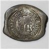 Image 1 : Costa Rica, 1 real, 1846JB counterstamp (Type IV) on a Potosi, Bolivia, cob 1 real of the mid-1700s.