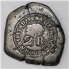 Image 1 : Costa Rica, 2 reales, 1846JB counterstamp (Type V) on a Potosi, Bolivia, cob 2 reales of the mid-170