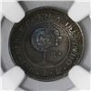 Image 1 : Costa Rica, 1/2 real, "lion" countermark (Type VI, 1849-57) on a Costa Rica (Central American Republ