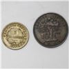 Image 2 : Lot of two Costa Rica minors: 10 centavos, 1865GW; 5 centimos, 1936.