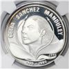 Image 1 : Cuba, proof 10 pesos, 1990, Celia Sanchez Manduley, NGC PF 67 Ultra Cameo.