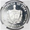 Image 2 : Cuba, proof 10 pesos, 1990, Celia Sanchez Manduley, NGC PF 67 Ultra Cameo.