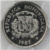 Image 2 : Dominican Republic, copper-nickel 10 centavos, 1987, PCGS SP66, ex-King's Norton (stated on label).
