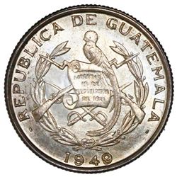 Guatemala, 1/4 quetzal, 1949, NGC MS 65.