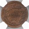 Image 2 : Honduras, bronze 1 centavo, 1902, large 0, NGC MS 64 RB, ex-Whittier (stated on label).