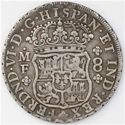 Mexico City, Mexico, pillar 8 reales, Ferdinand VI, 1750MF.
