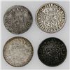 Image 1 : Lot of four Mexico City, Mexico, pillar 2 reales, various kings and dates: 1737MF, 1758M, 1759M and 