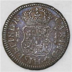 Mexico City, Mexico, pillar 1 real, Charles III, 1769M.