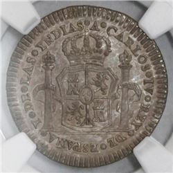 Mexico City, Mexico, silver 1 real proclamation medal, 1789, NGC MS 62.