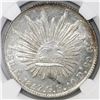 Image 1 : Mexico City, Mexico, cap-and-rays 8 reales, 1857GF, NGC MS 62.