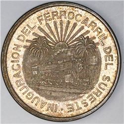 Mexico City, Mexico, 5 pesos, 1950, Southern Railroad, NGC MS 63.