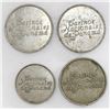 Image 2 : Lot of four Panamanian nickel casino tokens, early 1900s(?).