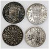 Image 1 : Lot of four Spanish milled 2 reales "pistareens" of Louis I and Philip V: Segovia, 1721F and 1724F;