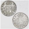 Image 2 : Lot of two Spanish bust 2 reales, Charles III and Ferdinand VII: Seville, 1779CF; Cadiz, 1811CI.