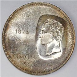 Venezuela, 10 bolivares, 1973, Bolivar Centennial, NGC MS 65.