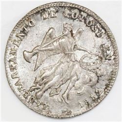 Potosi, Bolivia, 1 sol-sized silver proclamation medal, 1852, Potosi, ex-Cotoca.