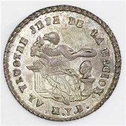 Potosi, Bolivia, 1 sol-sized silver proclamation medal, 1854, Belzu, ex-Cotoca.