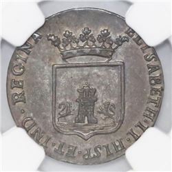 Bejucal, Cuba, silver proclamation medal, Isabel II, 1834, NGC AU 55.