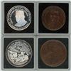 Image 1 : Lot of four Cuba "historical society" medals dated 1999: two silver, two bronze.
