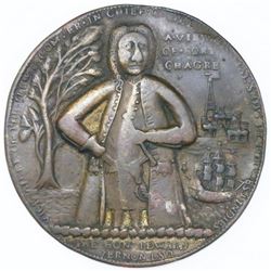 Great Britain, copper-alloy medal, Admiral Vernon, 1739, Porto Bello / Fort Chagre.