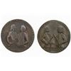 Image 1 : Lot of two Great Britain copper-alloy medals of Admiral Vernon, 1739, Porto Bello / Commodore Brown.