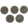Image 2 : Lot of five Great Britain copper-alloy small-size medals of Admiral Vernon, 1739, Porto Bello (vario