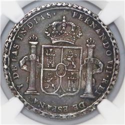Mexico, 2 reales-sized silver proclamation medal, Ferdinand VII, 1808, Oaxaca Proclamation, NGC AU 5