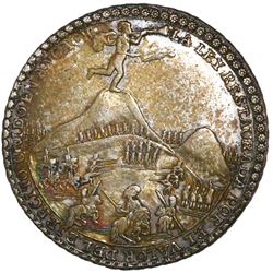 Cuzco (Ancachs), Peru, silver 4 reales-sized medal, 1839, Battle of Yungay, NGC AU 50, ex-Cotoca.