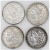 Image 1 : Lot of four USA, Morgan dollars: 1881, 1881-S, 1885, and 1889.