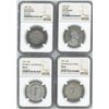 Image 1 : Lot of four USA (Philadelphia mint), half dollar commemoratives in NGC slabs: 1893, Columbian, UNC d
