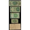 Image 2 : Lot of four USA and one CSA fractional notes, 1863-74.