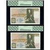 Image 2 : Lot of two London, England, Bank of England, 50 pounds, Elizabeth II, ND (1981-88), PCGS Choice Abou