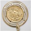 Image 2 : Mexico City, Mexico, 10 pesos, 1959, mounted Hidalgo-side out in 14K gold bezel.