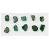 Image 1 : Lot of ten natural emeralds, 1-2 carats each.