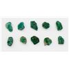 Image 1 : Lot of ten natural emeralds, 1-2 carats each.