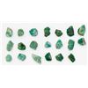 Image 1 : Lot of 20 natural emeralds, average of about 1 carat each.