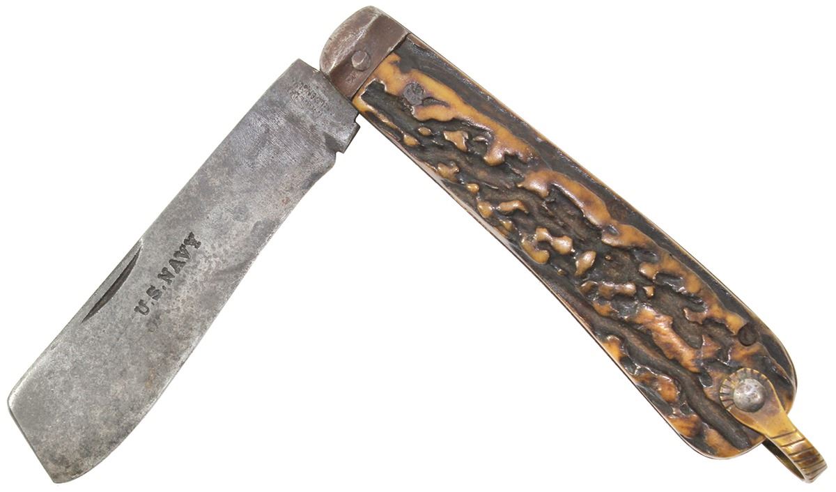 Navy Rope Knife American Civil War era naval sailor's rope knife, marked U.S. Navy.