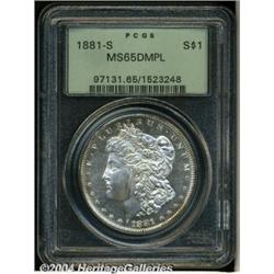1881-S[S$1] MS65 Deep Mirror Prooflike PCGS.