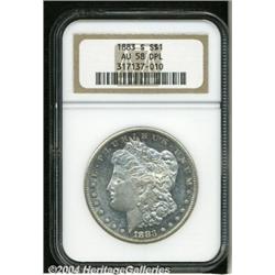 1883-S[S$1] AU58 Deep Mirror Prooflike NGC.