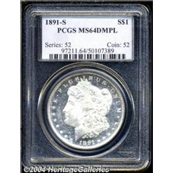 1891-S[S$1] MS64 Deep Mirror Prooflike PCGS.