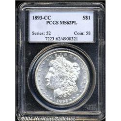 1893-CC[S$1] MS62 Prooflike PCGS.