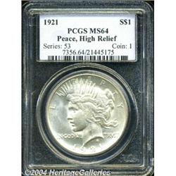 1921[S$1] MS64 High Relief PCGS.