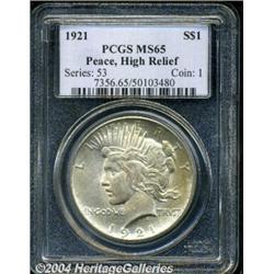 1921[S$1] MS65 High Relief PCGS.