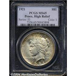 1921[S$1] MS65 High Relief PCGS.