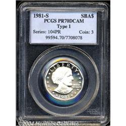 1981-S[SBA$] Type One PR70 Deep Cameo PCGS.