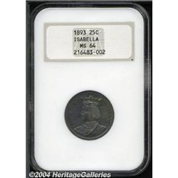 1893[25C] Isabella Quarter MS64 NGC.