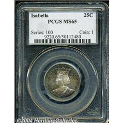 1893[25C] Isabella Quarter MS65 PCGS.