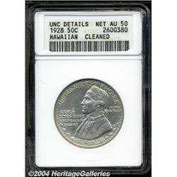 1928[50C] Hawaiian--Cleaned--ANACS. Unc Details, Net AU50.